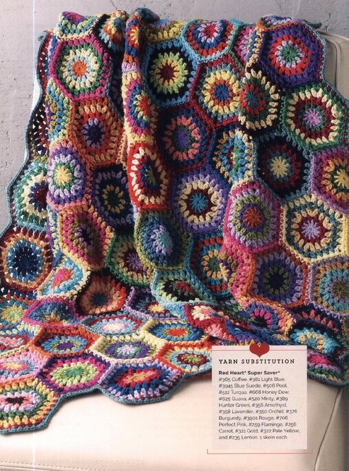 Rainbow Hexagon Throw