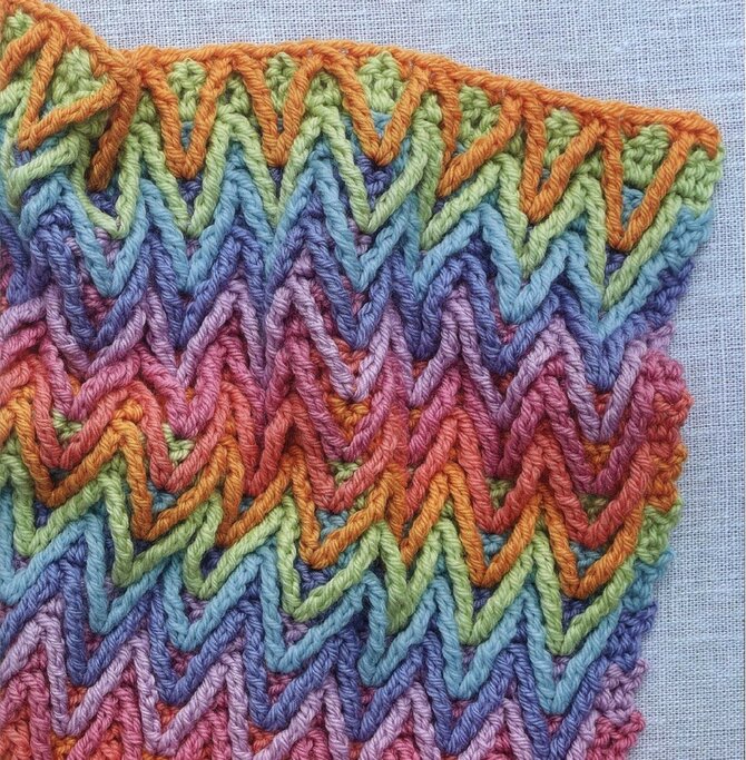 Ripple V Stitch Crochet Blanket