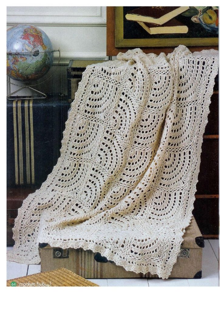 Swirling Fans Crochet Blanket Pattern Free