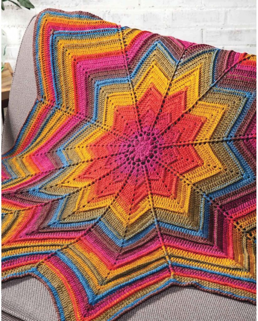 star crochet throw